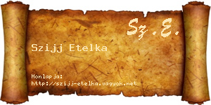 Szijj Etelka névjegykártya